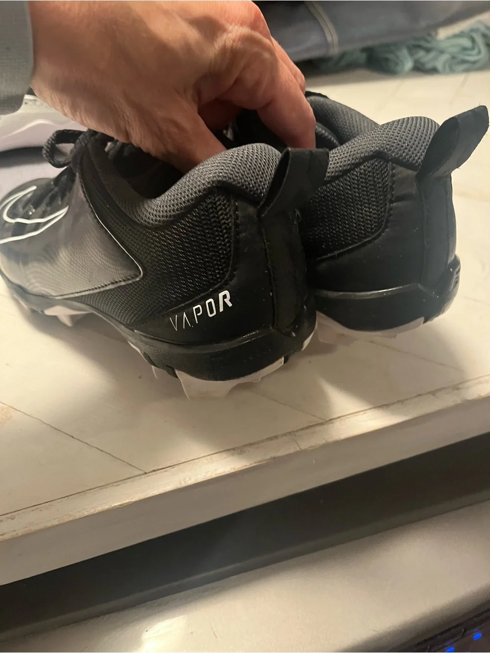 Nike Kids Black Sneakers with White Swoosh